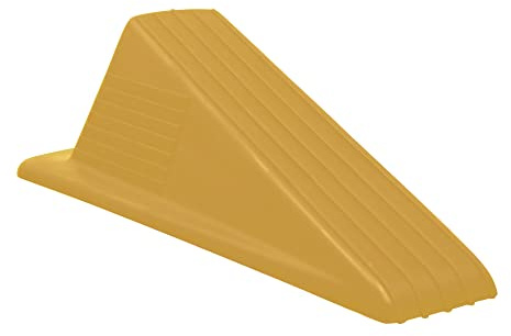 Shepherd Jumbo Rubber Door Wedge Stopper 3.5, Heavy Duty Non-Slip Door Stop for Home, Office & Industrial Use, Yellow