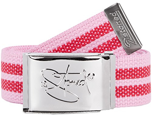2Stoned Hosengürtel Stoffgürtel Unisex, Gürtelschnalle Chrom Classic, 4 cm breit für Damen und Herren