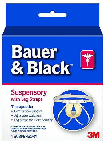 3M Bauer and Black 0-2 Suspensory with Leg Strap, X-Large