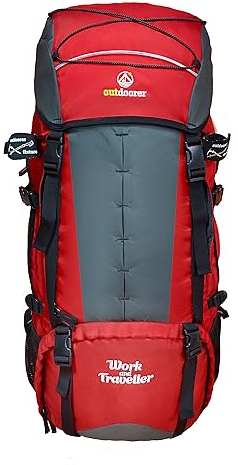 Outdoorer Work & Traveller 75+10 - Großer Backpacker-Rucksack mit Frontzugriff, Frontlader für Reisen und Backpacking, 85 l