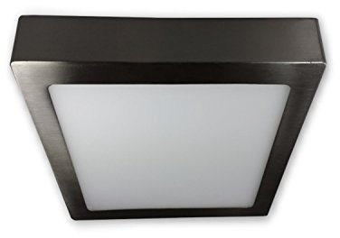 LICHT DISCOUNT LED Aufbauleuchte Aufbauspot 18W warmweiß 2800K | Moderne Panel Deckenlampe | Aufbaustrahler eckig 230V aus Aluminium | Deckenleuchte Deckenspot Aufputz alu gebürstet |