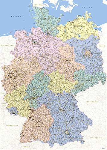 empireposter Landkarten - Giant Poster - Deutschlandkarte