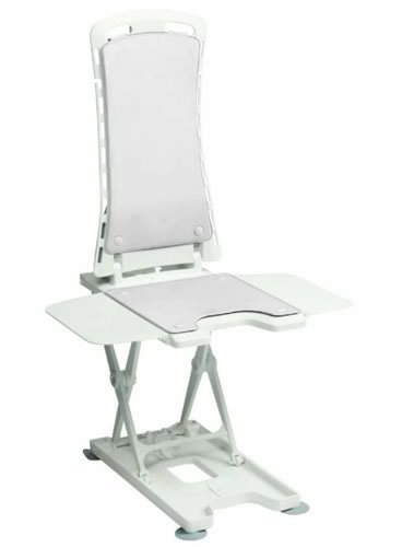 AquaJoy Value Lightweight Reclining Bath Lift with White Washable Covers