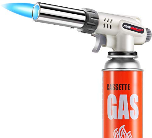 FunOwlet,Butane Torch Kitchen Blow Lighter, Culinary Torches Head Professional Chef Cooking Adjustable Flame For Sous Vide, Creme Brulee, Baking, BBQ (Butane Gas Not Included)