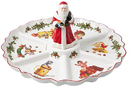 Villeroy & Boch - Toy's Fantasy Kabarett Santa-Figur, Servierteller aus Premium Porzellan, 38 x 38 x 19 cm, rund, bunt