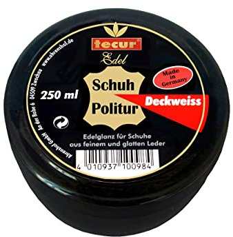 SCHUH POLITUR 250ml Edelglanz Schuhcreme Schuhpflege Schuhputz 4-Farben (Deckweiss)