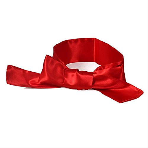 EROSPA® Weiche Satin Augenbinde Augenmaske Fetisch BDSM - 150 x 7 cm (Rot)