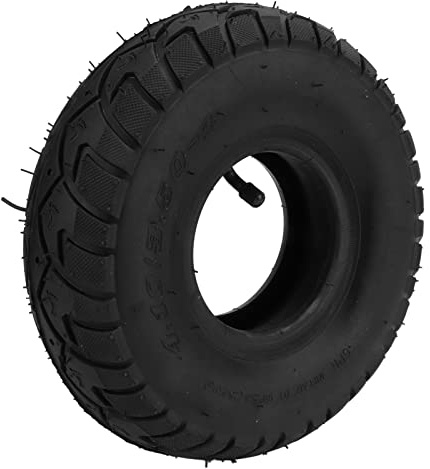Lantuqib 4.10/3.50‑4 Neumático Exterior Interior, Resistente, Duradero, Amortiguador de Caucho Butílico Grueso 4.10-3.50‑4 Neumático con Cámara Interior para Carretillas Manuales para Cortadoras