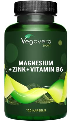 ZM+ Kapseln Vegavero | Zink, Magnesium, Vitamin B6 | Vegan | Premium: Mit Aquamin marinem Magnesium, Zink Aspartat + Citrat | Hohe Bioverfügbarkeit | 120 Stück | Ohne Zusätze