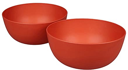 Zuperzozial Campinggeschirr Schale Boost-Bowl 900ml, terra red (2er Pack) Schale Bioplastic C-PLA