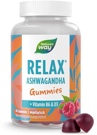 Ashwagandha Gummibärchen hochdosiert - mit Ashwaganda Extrakt und Vitamin B6-60 Stk
