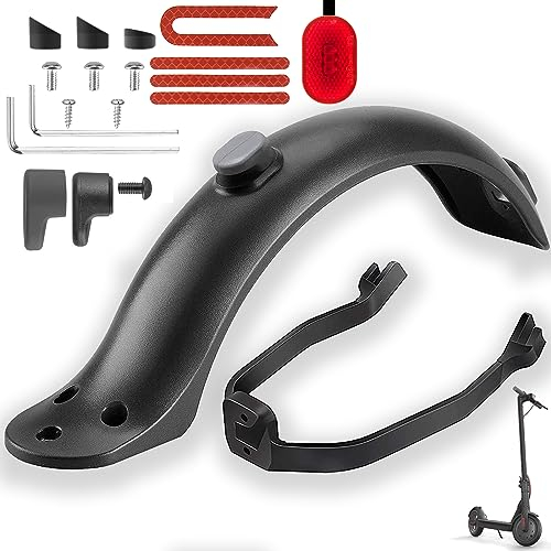 NECBAOA Parafango Monopattino Elettrico, per Xiaomi M365/Pro, Staffa Parafango Posteriore e Fanale Posteriore e Cinturino Riflettente per Xiaomi M365/M365 PRO Accessorio di Ricambio con Attrezzo