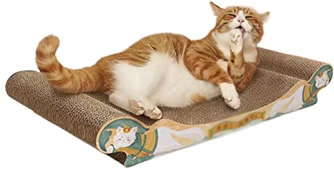 Katzenbett, Katzenkratzer aus Pappe, tragbar, for Krallenschleifen von Katzen, langlebig und langlebig (Size : 44cm)