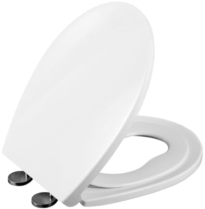 Flipped Warmth WC Sitz Mit Kindersitz, Familien Toilettendeckel Mit Magnetisch Zu Befestigenden Kindersitz, Wc Brille Mit Absenkautomatik, Verstellbares Scharnier, O-Form PP Klobrille