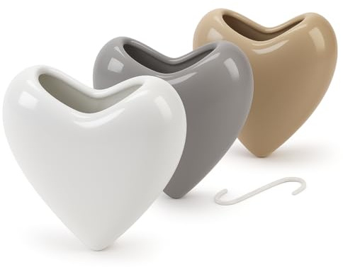Set 3 Umidificatore Termosifone, Evaporatore d'Acqua, Umidifica Ambiente Aria, Forma Cuore, 3 Colori