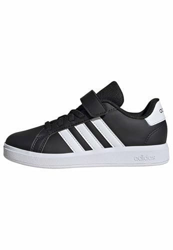 adidas Grand Court 2.0 skor för barn, unisex, barn, Svart och vit, 35 EU