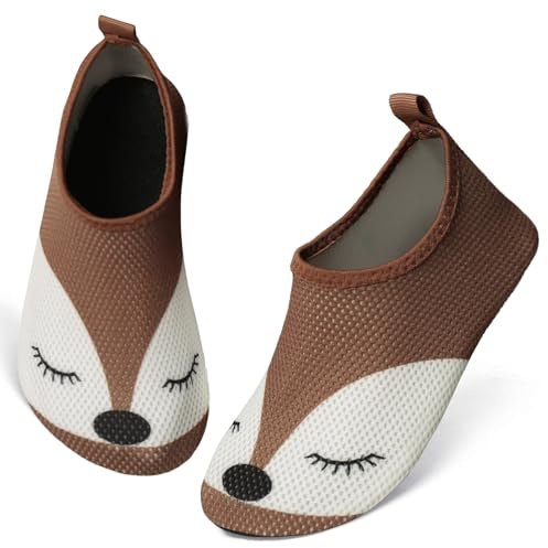 TMEOG Badeschuhe Kinder Wasserschuhe Kleinkind Aquaschuhe rutschfeste Schwimmschuhe Schnell Trocknend Strandschuhe Surfschuhe Badeschuhe für Kinder Jungen Mädchen