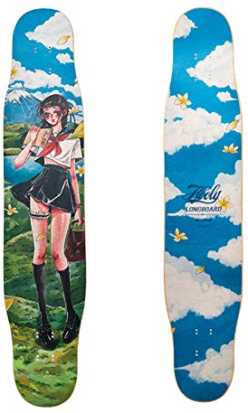 RajoNN 45-Zoll-Downhill-Longboard-Skateboard durch Deck aus 10-lagigem kanadischem Ahorn, kompletter Cruiser, Free-Style-Anfänger-Tanzbrett für Jungen, Mädchen, Erwachsene,