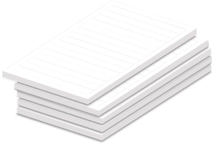 PRICARO Notizblock Liniert, magnetisch, A6, 5 Stück