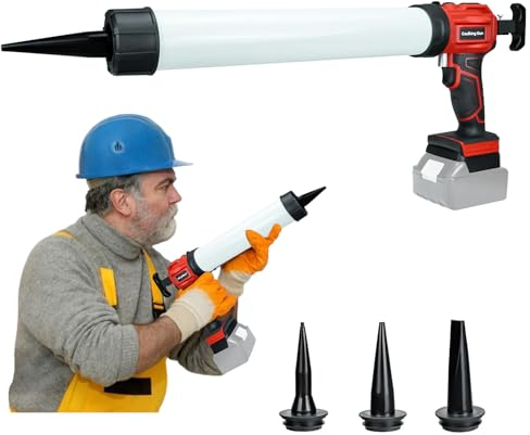 Cordless Caulking Gun Compatible with Makita 18V, 20oz / 600ml Electric Caulk Adhesive Gun with 4 Adjustable Speeds, Drip Free Sausage Caulking Gun, Caulking Tool for Filling, Sealing (No Battery)
