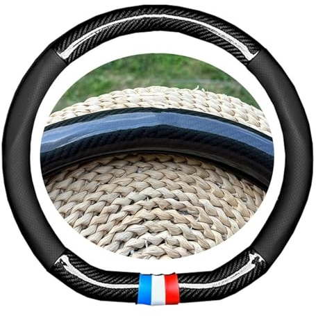 Lenkradabdeckung Auto Sport Lenkrad Abdeckung Kein Geruch PU Leder Carbon Fiber Textur Für Holden Für VT Für VX Für VU Für VY Für HSV Auto Lenkradschoner (Farbe : Black D HOLDENN)