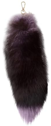 Fuchsschwanz Anhänger Keychain Fox tail Schlüsselring, Weich Flaumig Oversize 40cm Fell Schwanz Tasche Zusätze Auto Schlüsselketten Anhänger Handtasche Dekoration (1 Pink,40CM)