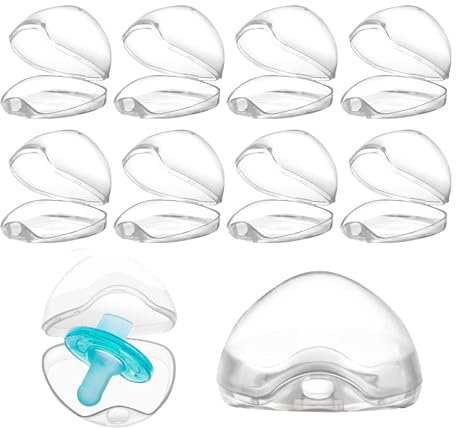 10 PCS Dummy Case, Dummy Holder, Dummy Steriliser, Dummy Box, Pacifier Case, Dummy Holder Case, Pacifier Holder, BPA-Free Dummy Container, Holder Box for Kids, Baby, Travel, Home