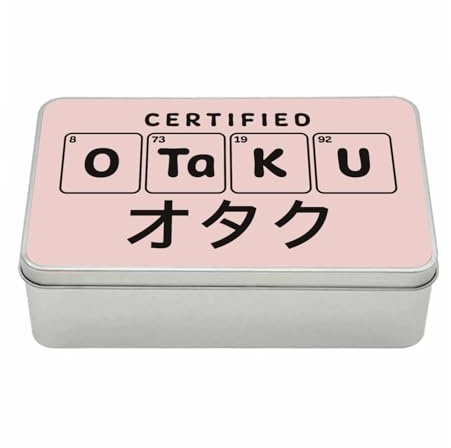 Fabulous Boite en Métal Rose - Certified Otaku Japon Asie Culture Manga Anime - 11 x 18,5 x 5,5 cm - Boite de rangement, clé, outils, boite à Lunch, Sucre, Biscuit