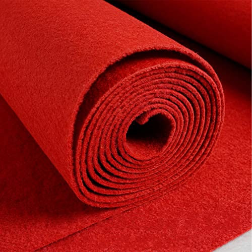 Teppichläufer, rutschfest, für Hochzeit, Party, Abschlussball, Business, Empfang, zuschneidbar, Ausstellung, Flur, Teppichrolle, 1,2 x 50 m, Rot