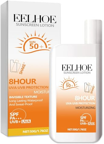 Creme Solaire Visage SPF 50+, Sunscreen SPF 50+, Moisturising Sun Protection Cream, Résistant à l'eau, Respirant, Convient à Tous Les Types de Peau
