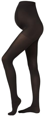 CALZEDONIA Woman's Opaque Matte Maternity 60 Denier Tights in Black, Size M