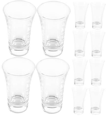 Luxshiny 12pièces Verre Saint-cène Coupes Éléguantes Pour Église Tasses Verre Religieuses Compatibles Avec Plateaux Standards