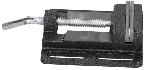 Bench Vise Drill Press Vise Heavy Duty Flat Style Mini Bench Vise for Milling Drilling Machines Mechanical Maintenance Cast Iron 155x140mm