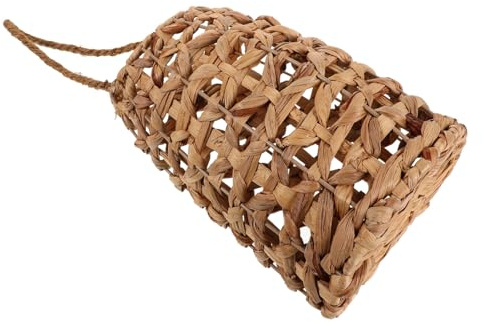 FONDOTIN Panier Mural Suspendu Panier De Porte D'Entrée Tissé Panier De Rangement Mural Décoratif En Herbe De Courge Pour Fleurs Plantes Ustensiles De Cuisine Décoration De Ferme