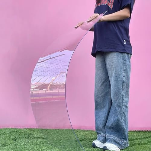 Feuille de polycarbonate transparente de 0,3 cm d'épaisseur, panneau en plastique durable pour l'agriculture, les jardins, les bâtiments résidentiels et commerciaux (120 x 100 cm)