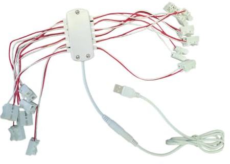 JWQFBC Alimentatore USB da 5 12 Porte per Modellini di Treni da Giardino in Miniatura