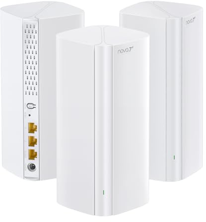 Tenda ME6 Pro Sistema Mesh WiFi 7 - BE5100 Dual Band (2.4GHz: 688Mbps, 5GHz: 4323Mbps), Ampia Copertura, 1×2.5G e 2×1G Porte Gigabit, Easy Mesh, Roaming Senza Interruzioni, VPN, NFC, Confezione da 3