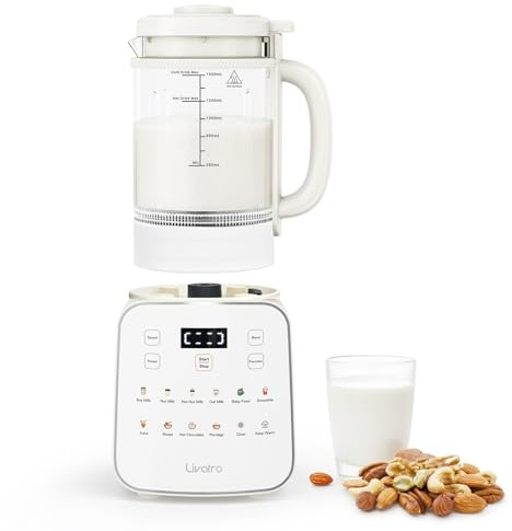 Macchina per latte vegetale 1,5 L 12‑in‑1,maker latte di soia automatico,design staccabile,latte di mandorla/avena e succhi, timer 24 h,mantenimento caldo,auto‑pulizia,blocco sicurezza