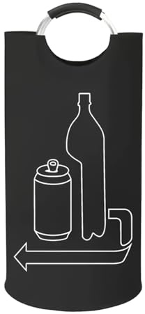 Deposit Bottles Container, 115l Large Capacity Organizer, Foldable Deposit Bottle Collector Bin, for Kitchen Home Garage Pantry Office Camping Picnic Utility Room Beach Trunk Storage