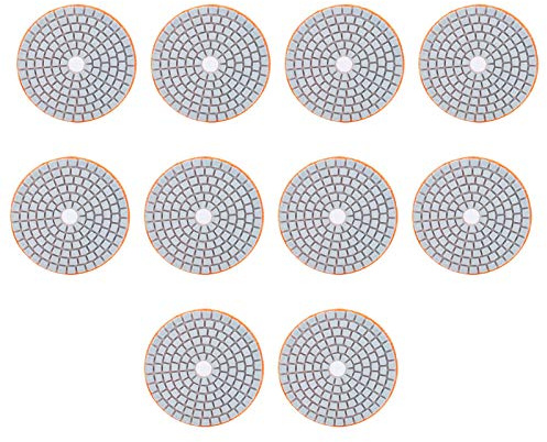 CEMTUKLBP Dischi abrasivi diamantati da 3 pollici, 10 tamponi per lucidatura a umido e a secco da 300 mesh per pietre di marmo, cemento, dischi per lucidatura in polvere diamantata con