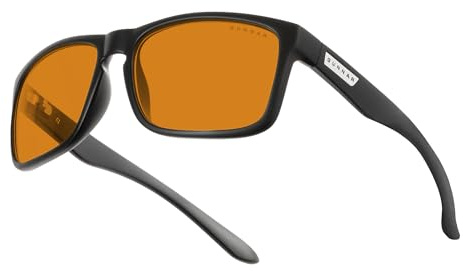 Gunnar Gaming- und Computerbrille Intercept - Onyx Rahmen, Amber MAX Linsen, 98% Blaulicht-Filter, 100% UV-Schutz - Augenschonende Blaulichtbrille - Premium