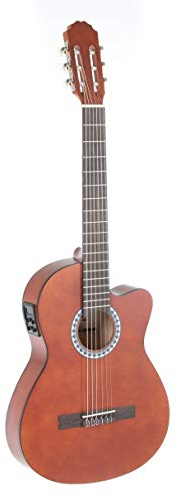 GEWA E-Akustik Klassikgitarre Basic, E-Akustikgitarre, 4/4, Slim Body, walnussfarben