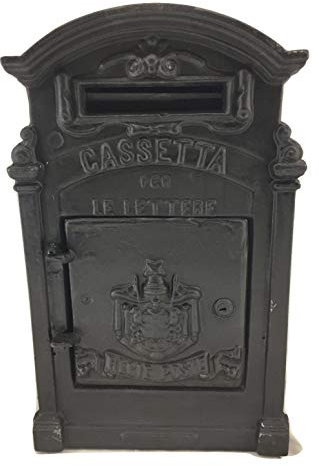 Cassetta postale in alluminio posta lettere nera regie parete da muro esterno