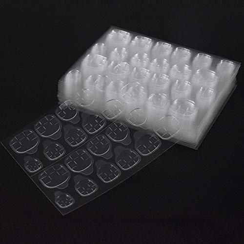 NATUCE 30 Fogli 720 pezzi Adesivo per Colla per Unghie a Doppio Lato, Colla Unghie Adesivo Trasparente Unghie, Gelatina Adesivo per Unghie False Accessori per Unghie Forniture Saloni Unghie Finte