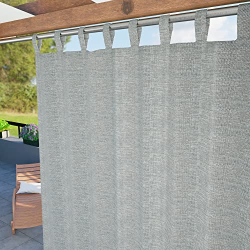 Byour3 - Tende Impermeabili Da Sole Per Esterno Con Passanti In Stoffa A Caduta Antimuffa - Tenda Laterale Gazebo Con Anelli In Tessuto X Terrazzo Balcone Pergola Patio (Grigio, L.350 x 285H)