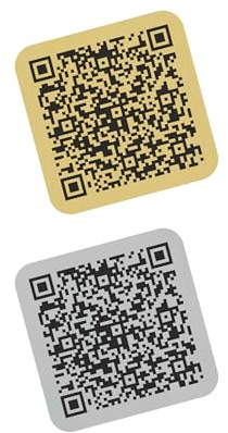 SERVIVANT Drohnen Kennzeichen mit QR-Code 2 Stück EASA konform - Drohnenplakette mit Betreibernummer e-ID, individuell graviert - selbstklebend für alle Drohnenmodelle