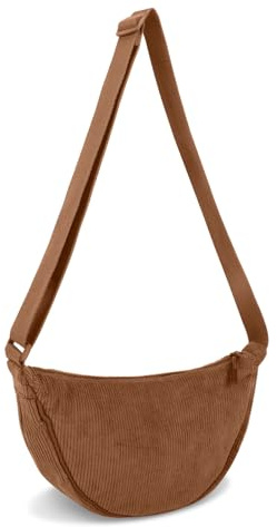 Borsa a tracolla in nylon a mezzaluna per donne borse alla moda da uomo, piccola borsa a tracolla da viaggio Hobo