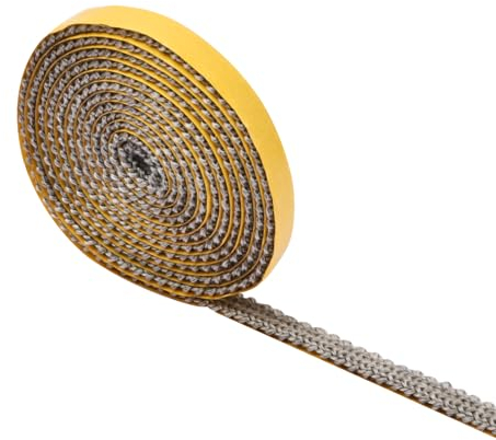 Joint Insert Cheminée Autocollant, Joint Poele a Bois, Joints D'étanchéité Résistante à la Chaleur, Joints Tressé Auto-adhésive pour Poêle, Porte de Four, Poêle à Bois, Tuyau de Poêle