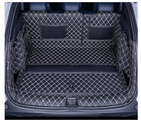 Kofferraumwanne Kofferraummatte Für Atto 3 Für BYD Für Yuan Für Plus EV 2021 2022 2023 Autozubehör Automatte Vollständige Abdeckung Kofferraummatten(Black beige)