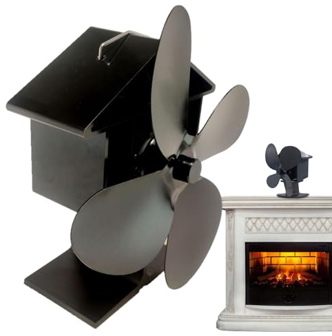Ventilateur de poêle à bois, ventilateur de cheminée non électrique, ventilateur de chaleur pour poêle à bois, ventilateur de cheminée à bois